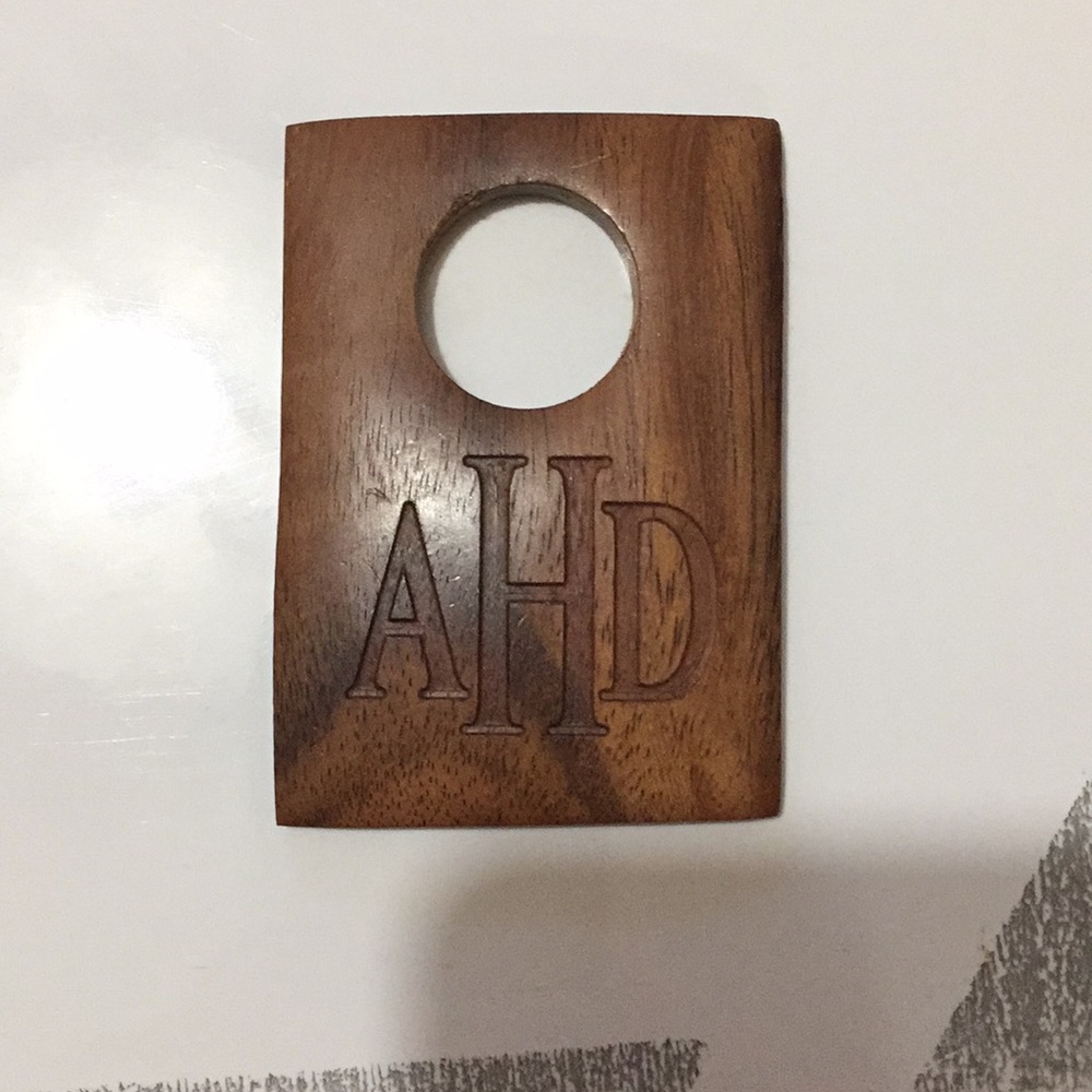 ❤️DONATING SOON Wooden with the initials AHD